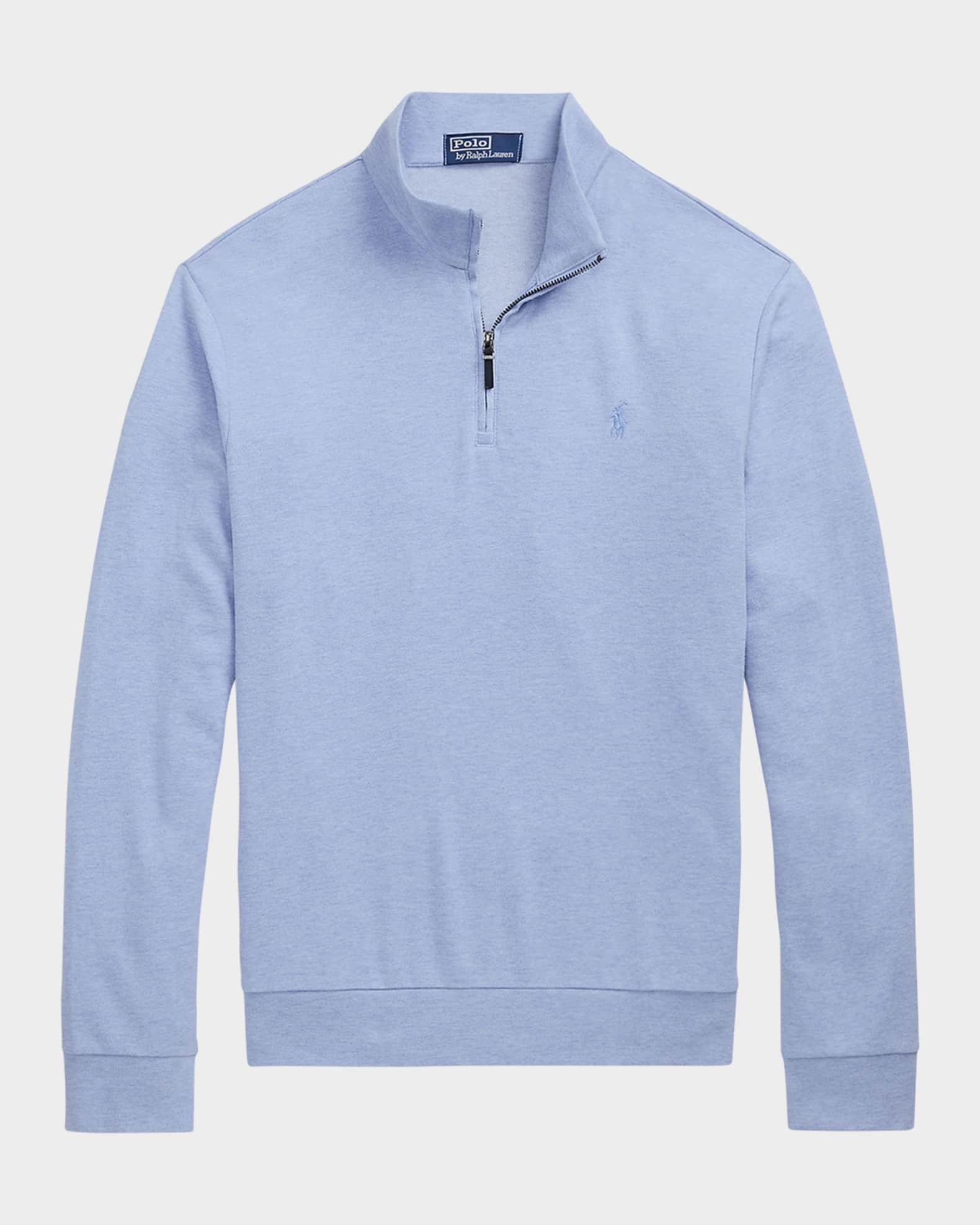 Mens Double-Knit Jacquard Quarter-Zip Sweater Product Image
