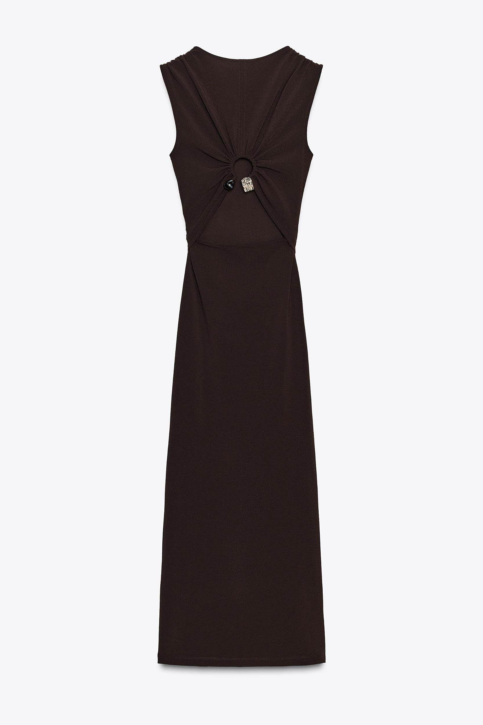 MIDI DRESS WITH BACK HARDWARE Product Image