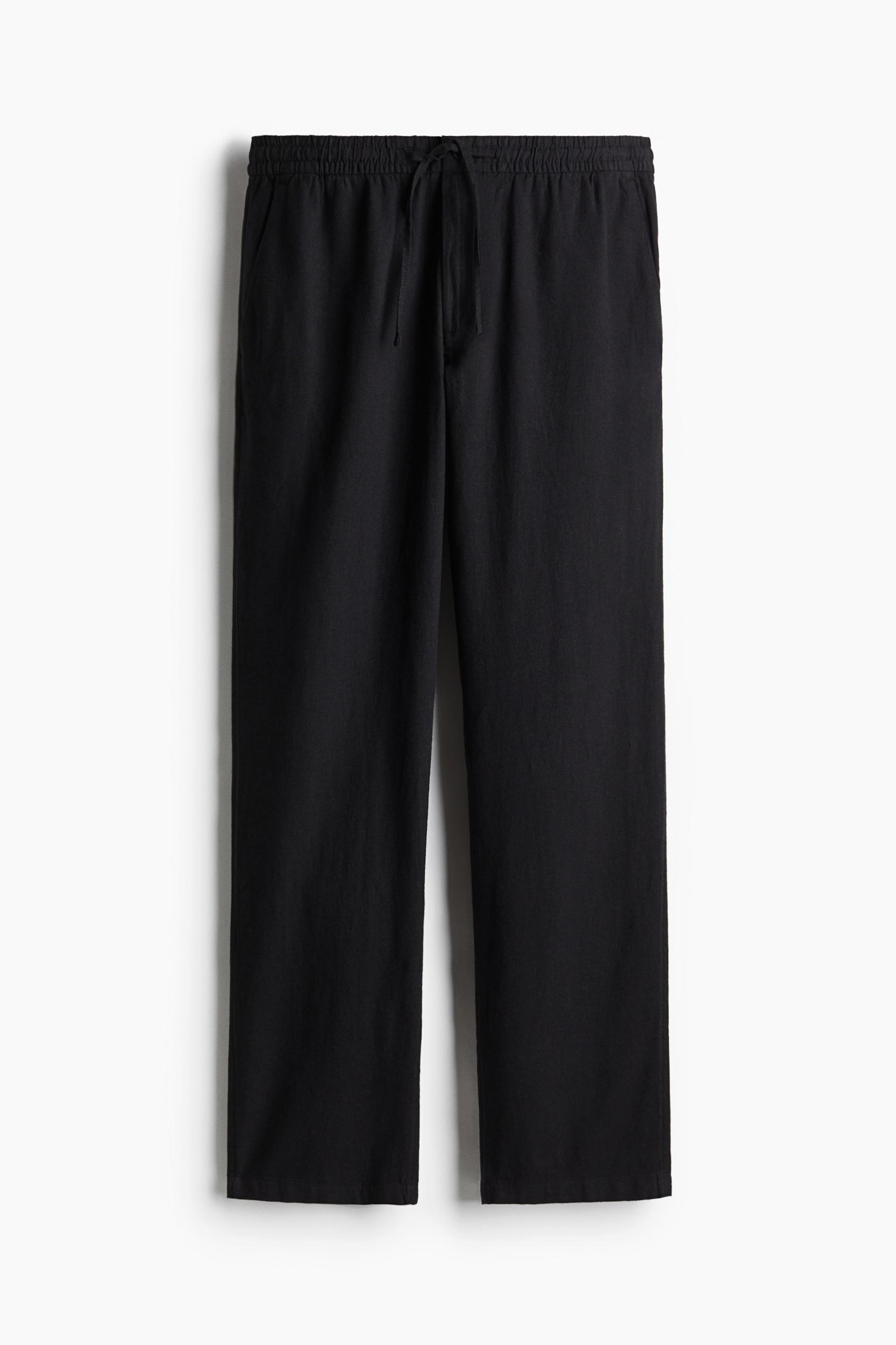 Regular-Fit Linen-Blend Pants Product Image