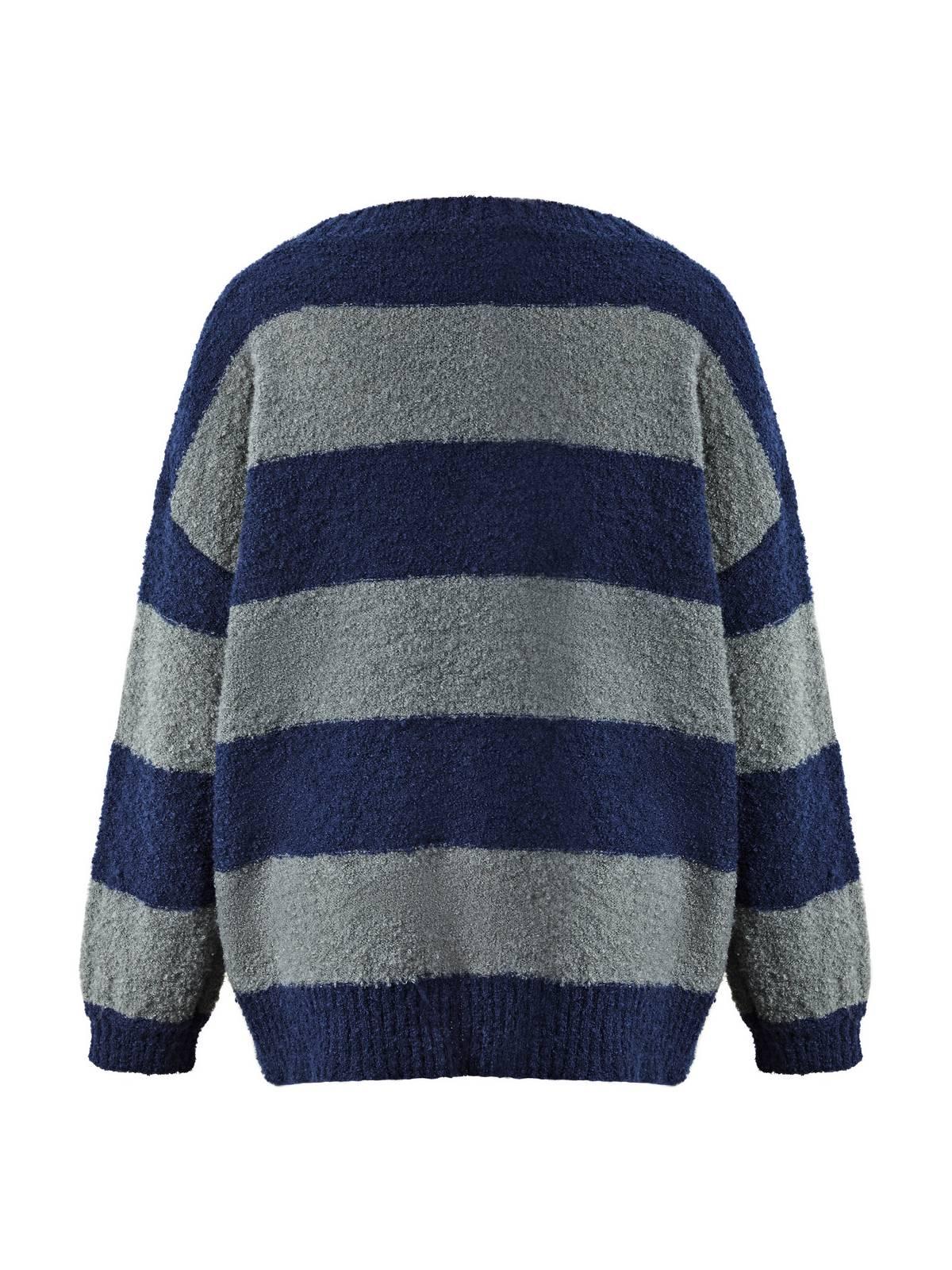 Oversized Stripe Pullover Sweater Product Image