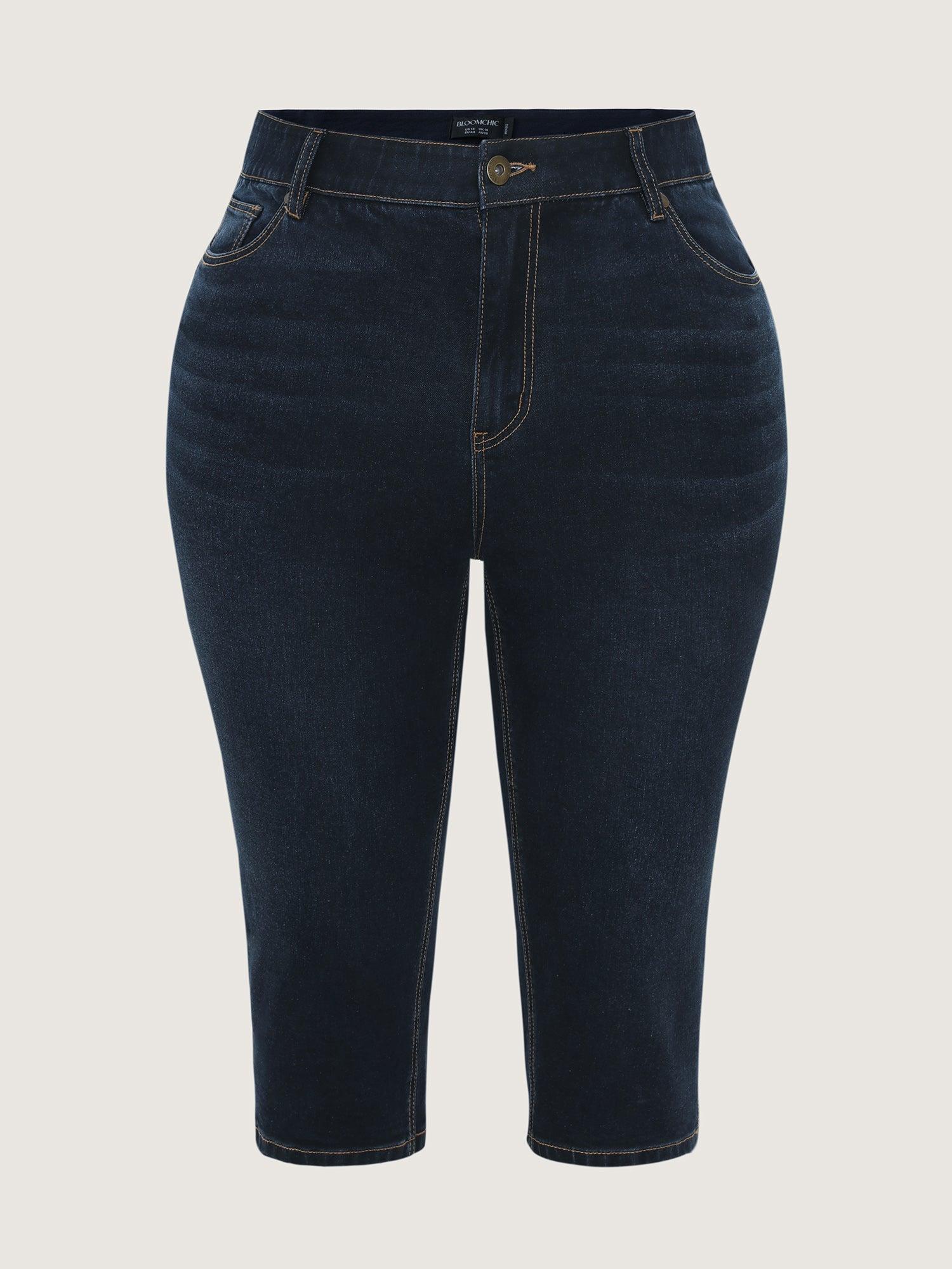 Stretchy Skinny-Fit Capri Jeans Female Product Image