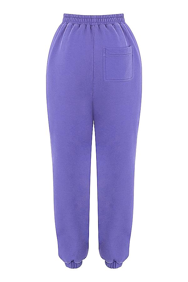 Sky  purple fleece back jogging trousers - sale Product Image