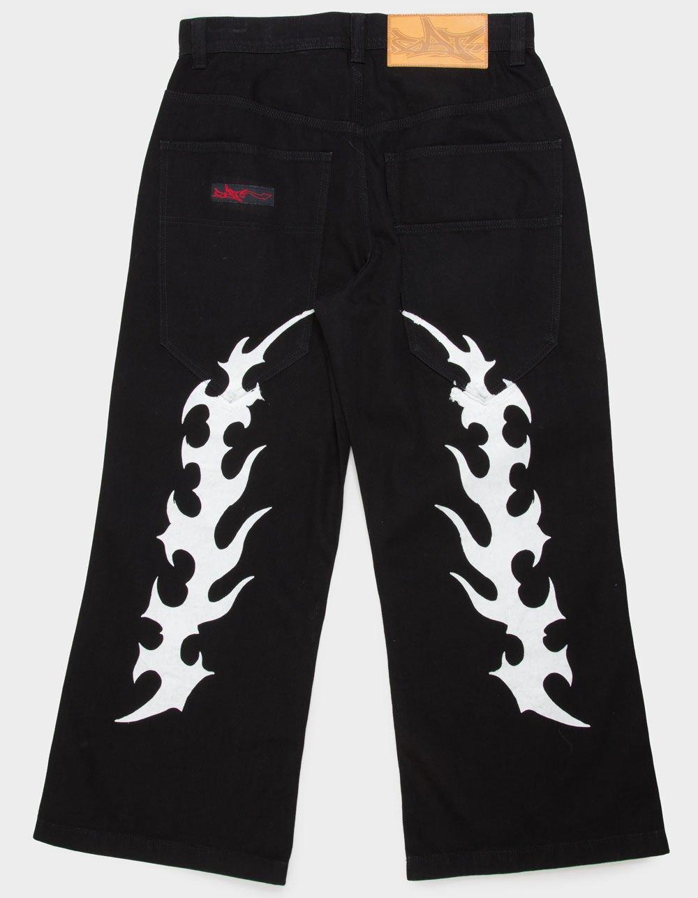 GAT Give Mens 26" Leg Opening Ultra Baggy Jeans - BLACK Product Image