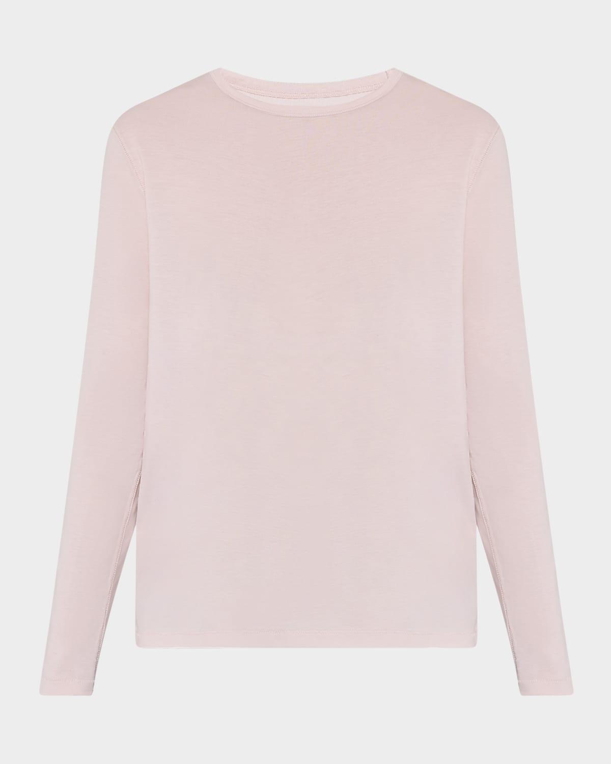 Womens Long-Sleeve Semi Relaxed Crewneck Top Product Image