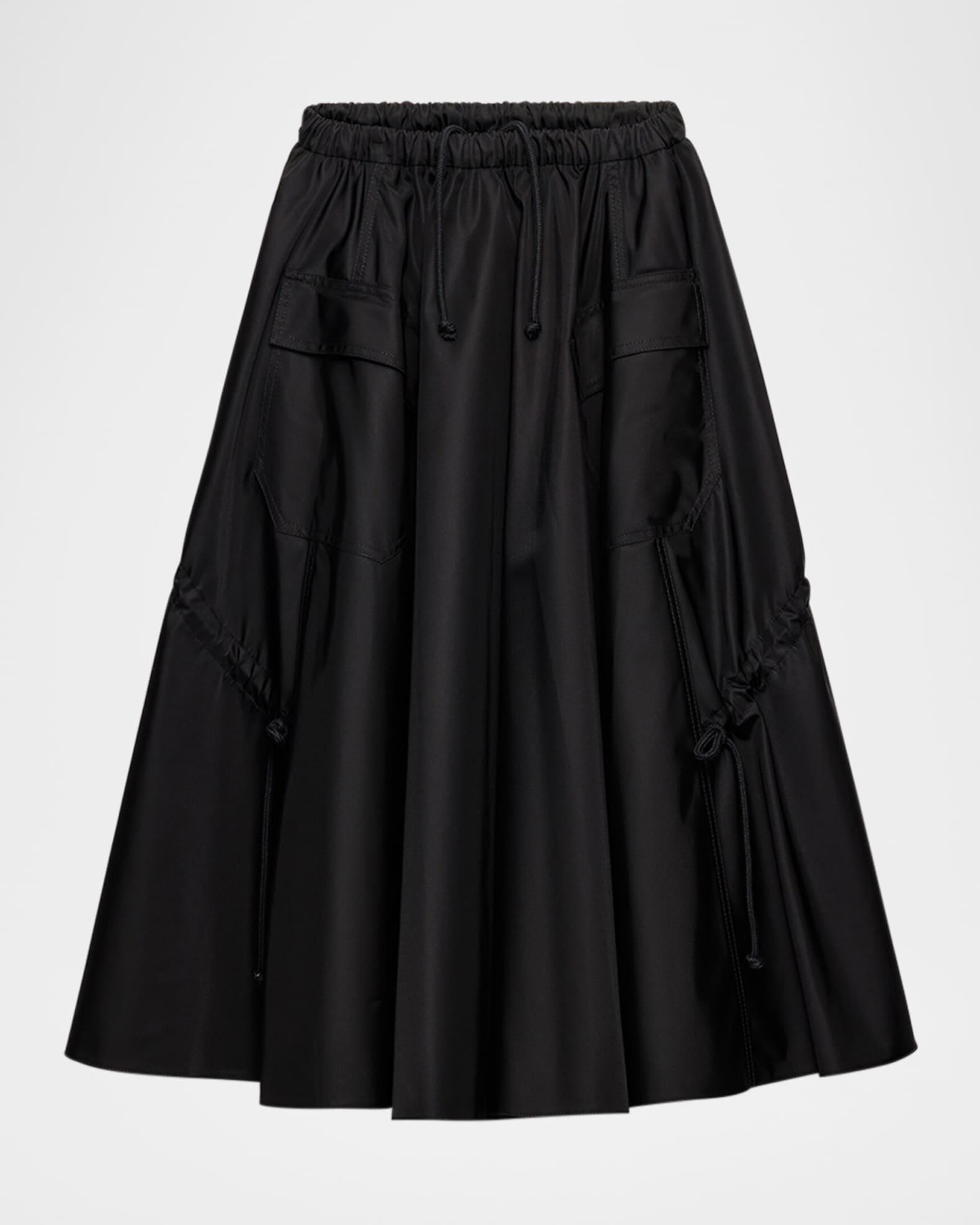 Re-Nylon Drawstring Midi Circle Skirt Product Image