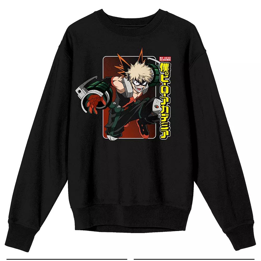 Men's My Hero Academia Bakugo Logo Sweatshirt, Size: XXL, Black Product Image