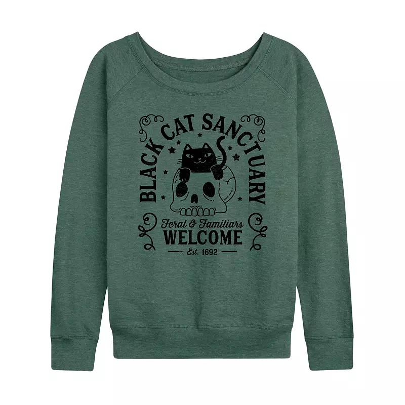 Women's Black Cat Sanctuary French Terry Long Sleeve Tee,  Product Image