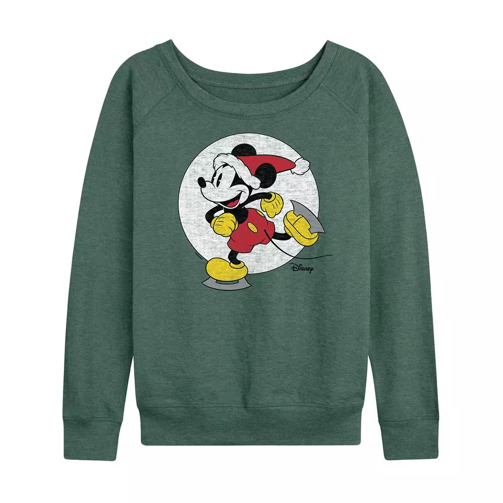 Disney's Mickey Mouse Women's Skating French Terry Long Sleeve Tee,  Product Image