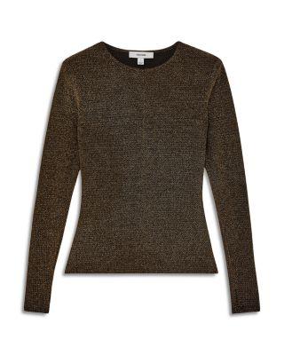 Lace Trim Black Long Sleeve Knit Top Product Image