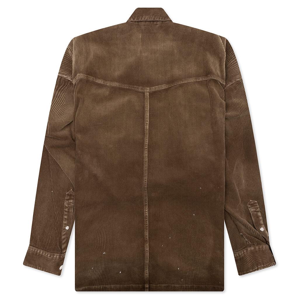 Aged Corduroy Shirt - Brown Male Product Image
