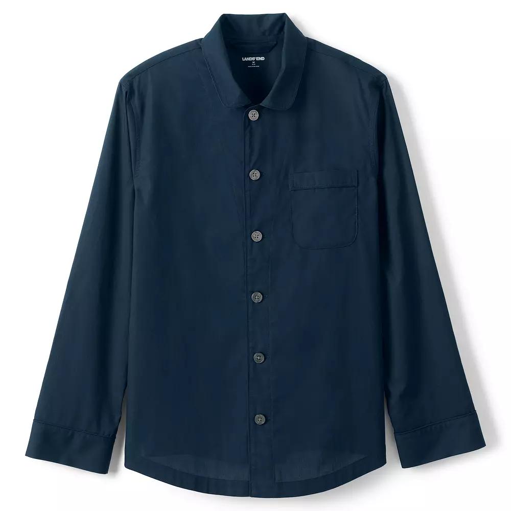 Men's Lands' End Broadcloth Pajama Sleep Shirt,  Product Image
