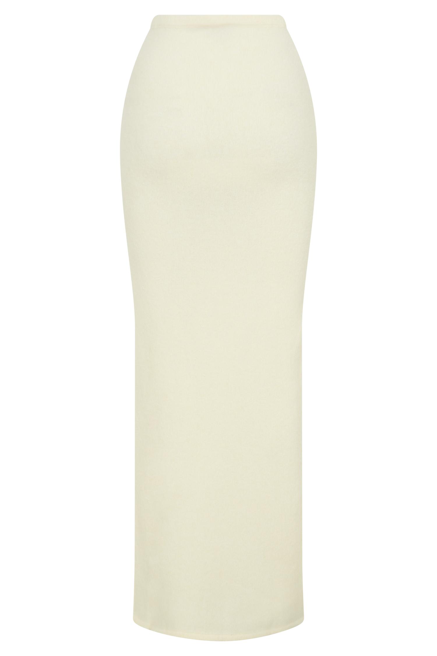 Elise Knit Maxi Skirt - Ivory Marle Product Image