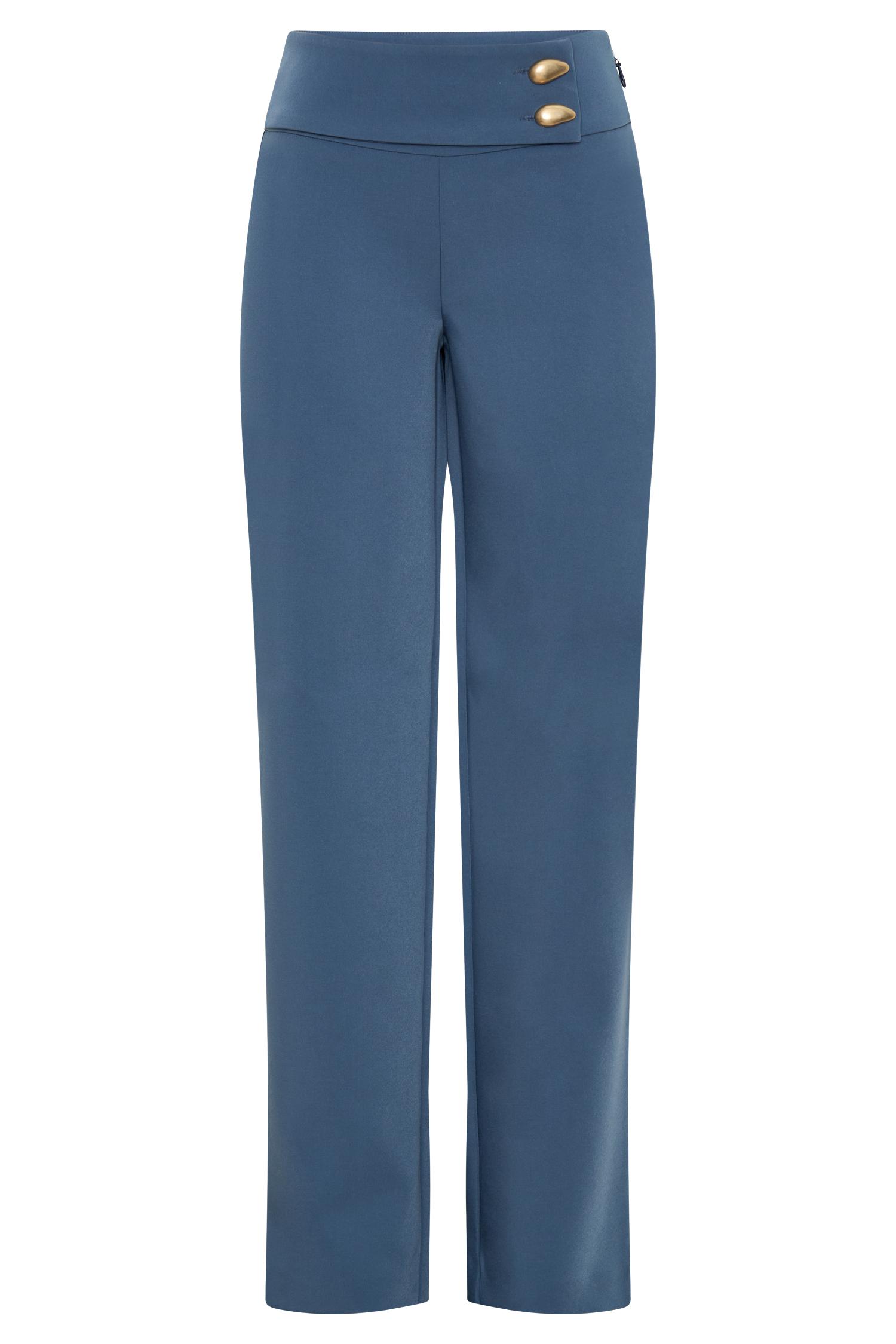 Lindie Straight Leg Suiting Pants - Steel Product Image