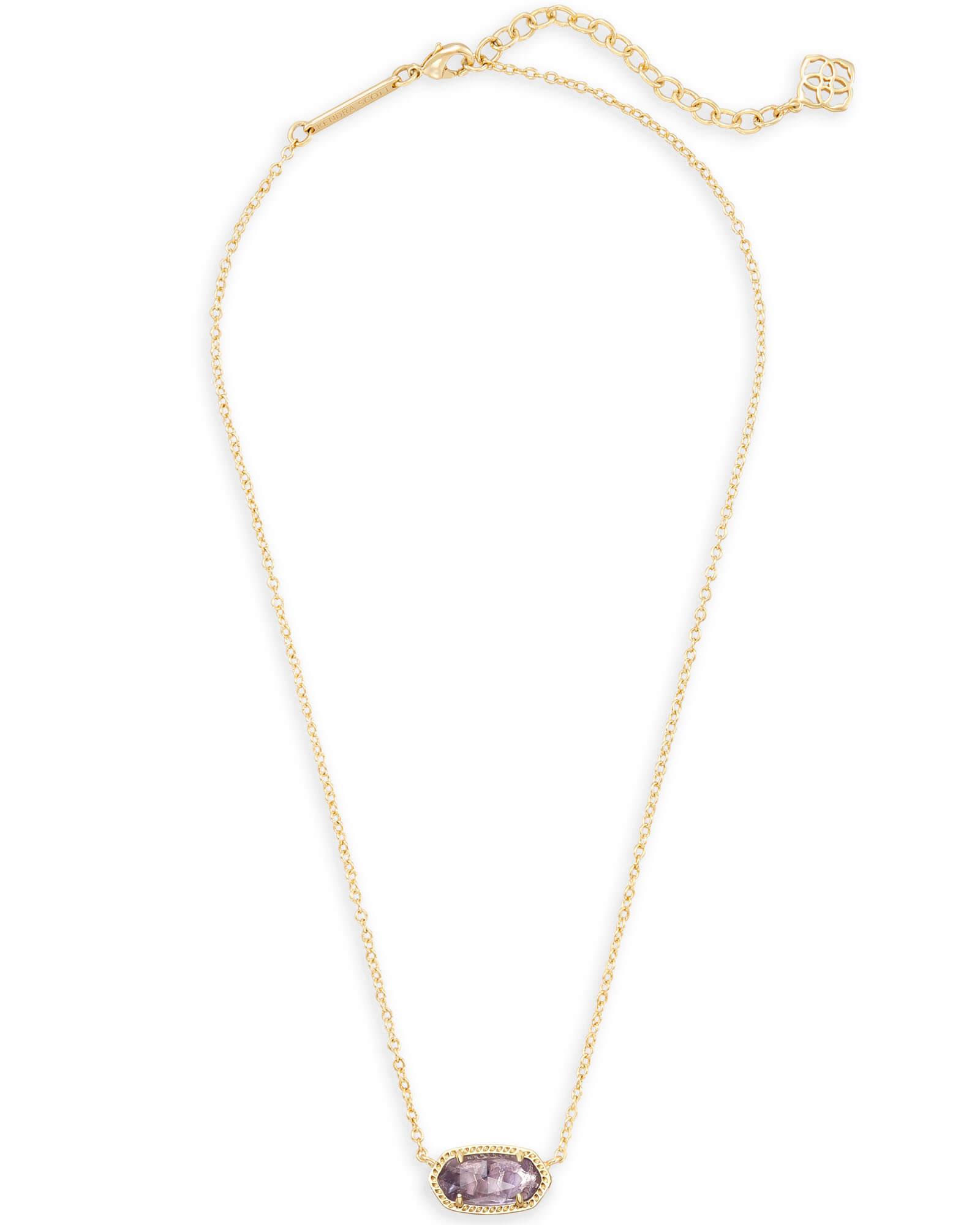 Kendra Scott Elisa Silver Pendant Necklace in Ivory Mother-of-Pearl | Mother Of Pearl/Metal Rhodium Product Image