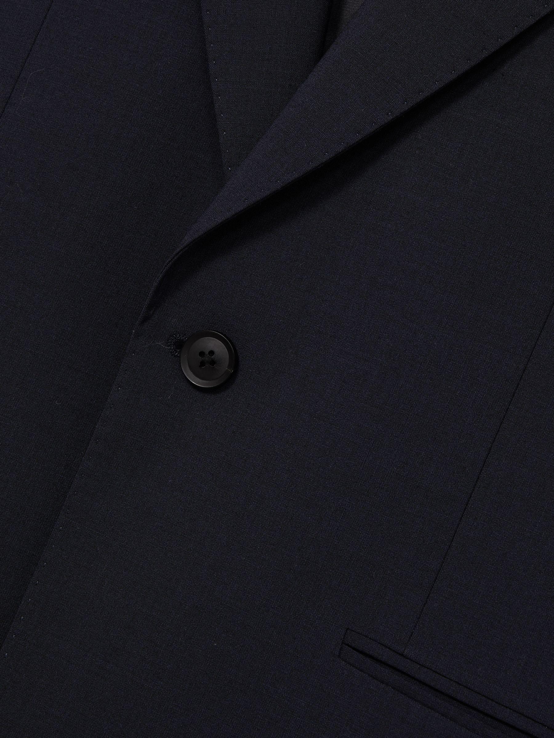 Regular-Fit Single-Breasted Wool-Blend Suit Blazer in Bright Blue Product Image