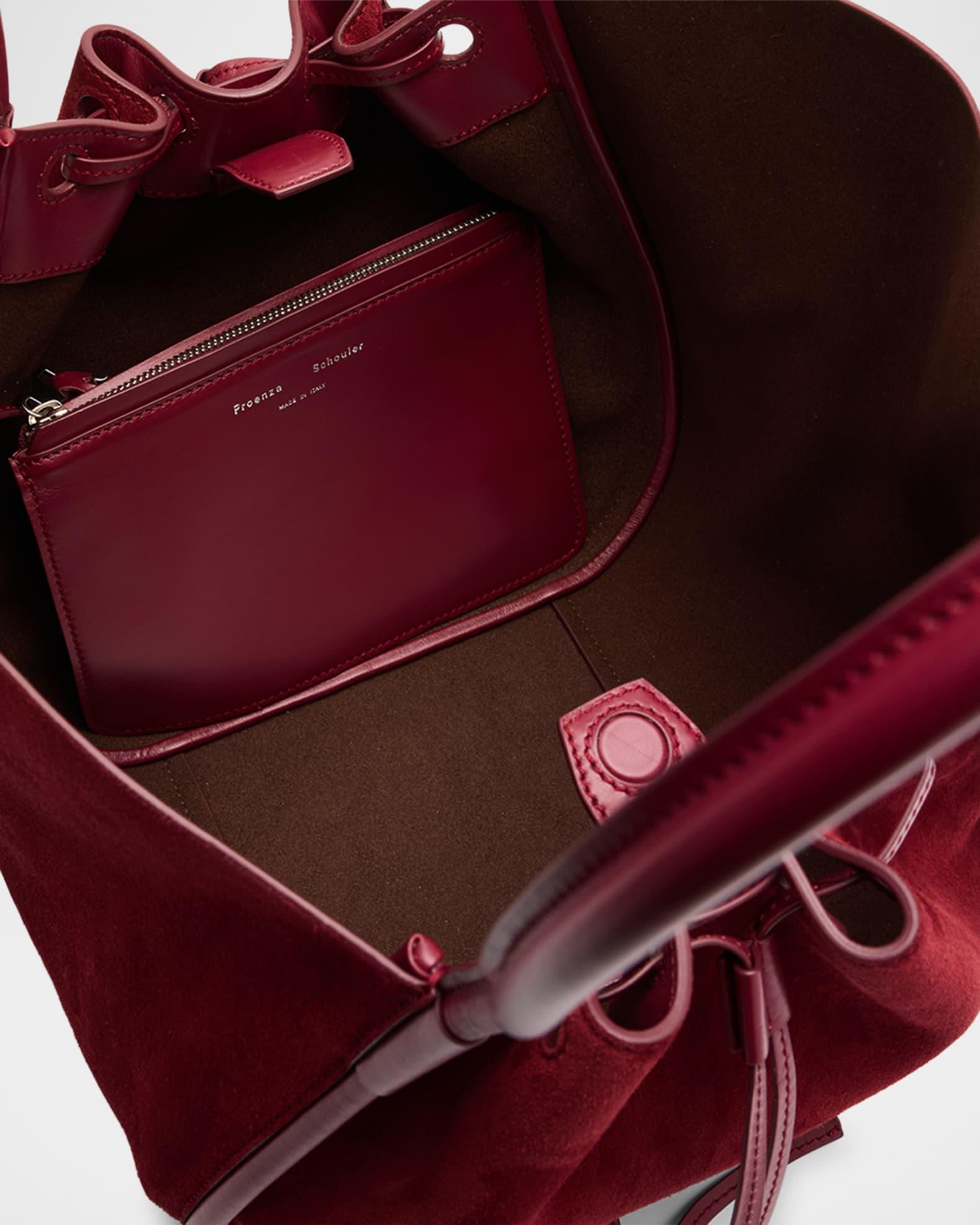 Large Ruched Suede Tote Bag Product Image