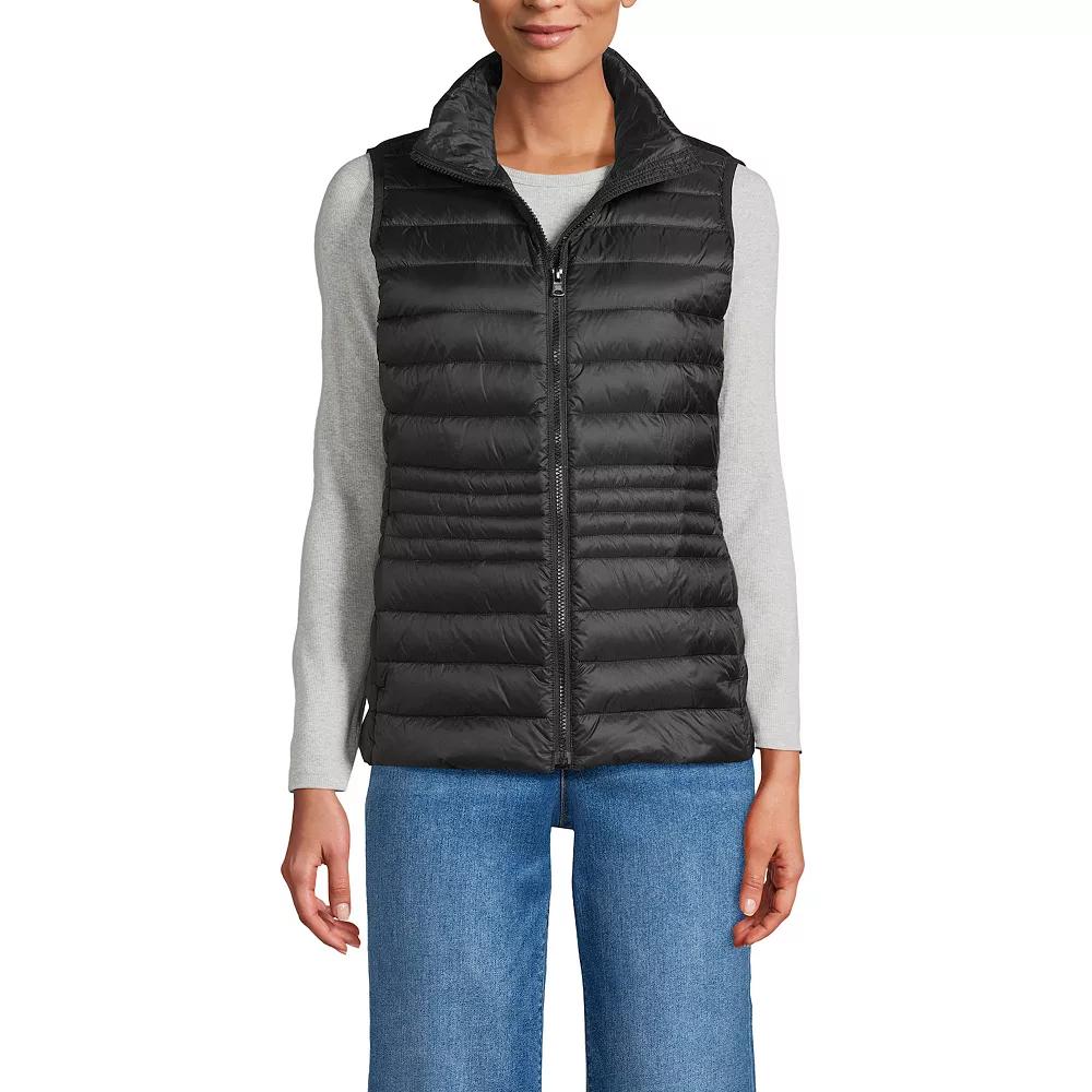 Women's Lands' End Wanderweight Packable Down Vest,  Product Image