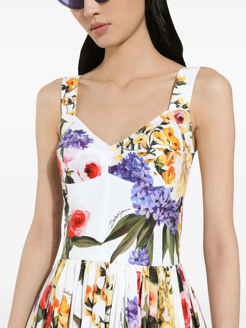 Garden-print bustier minidress Product Image