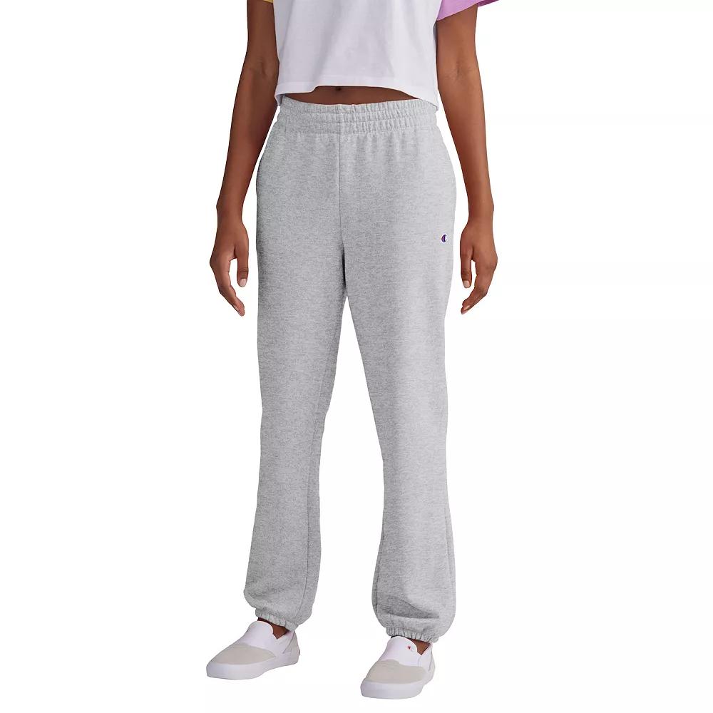 Women's Champion® Powerblend Boyfriend Fleece Sweatpants, Size: Small, Oxford Gray Product Image