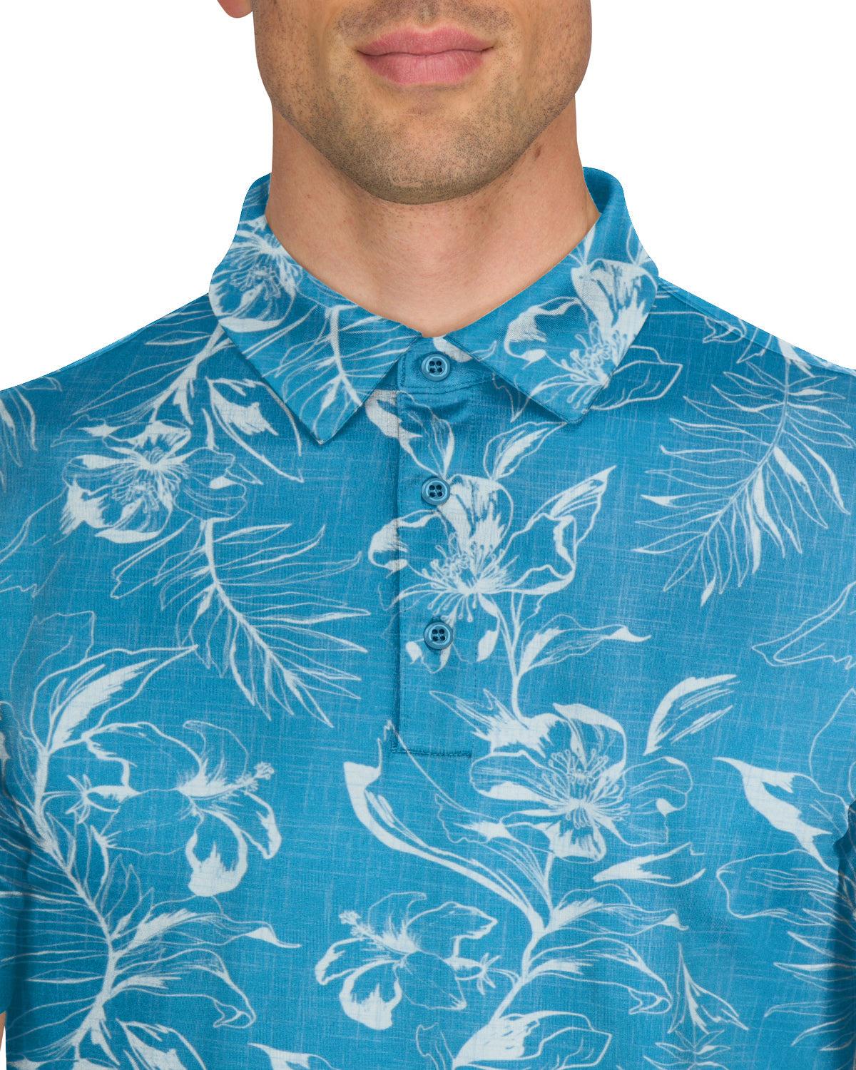 Three Sixty Six Men’s Print Golf Polos Male Product Image