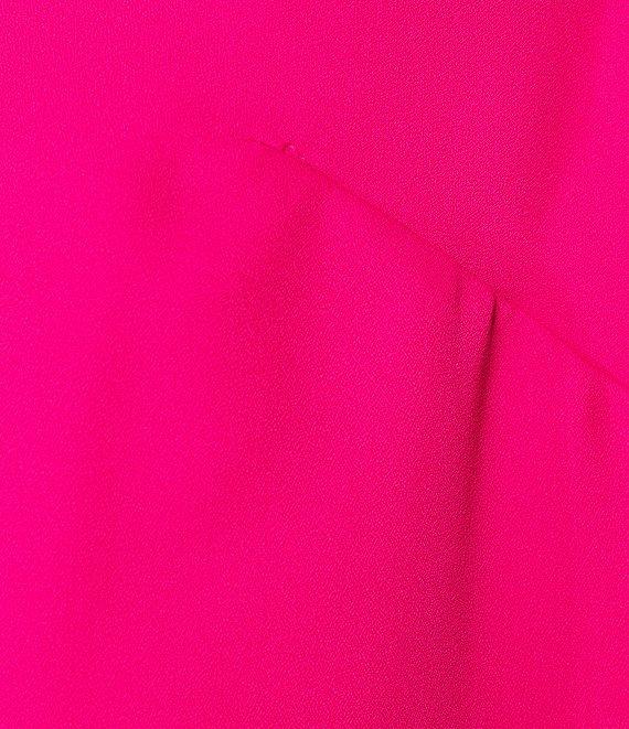 Vince Camuto Plus Size Luxe Crepe De Chine 3/4 Ruffle Sleeve V-Neck Crisscross Hem Tunic Product Image