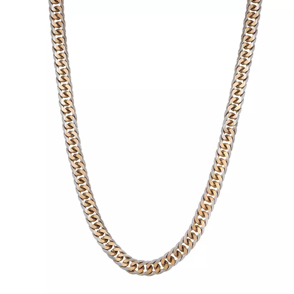 Men's LYNX Ion-Plated Stainless Steel Curb Chain Necklace, Size: 22", Gold Tone Product Image