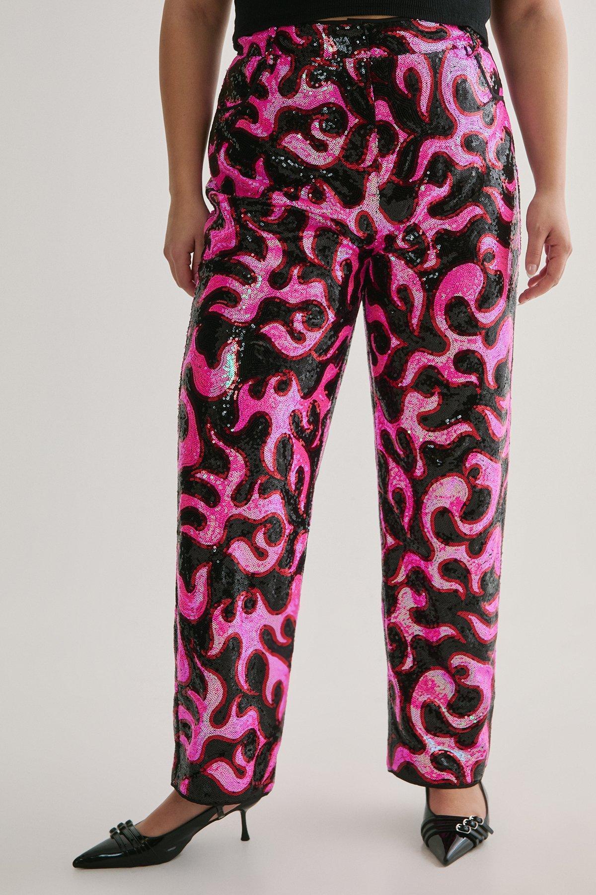 Plus Western Sequin Trouser Product Image