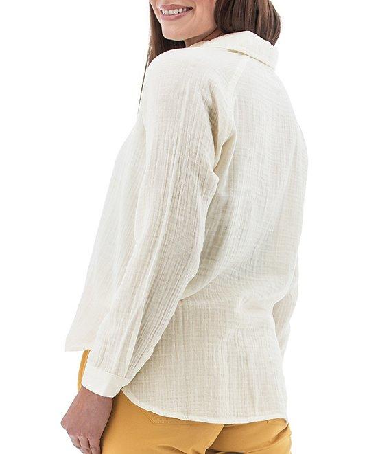 Aventura Kelford Gauze Collared Neckline Long Sleeve Blouse Product Image
