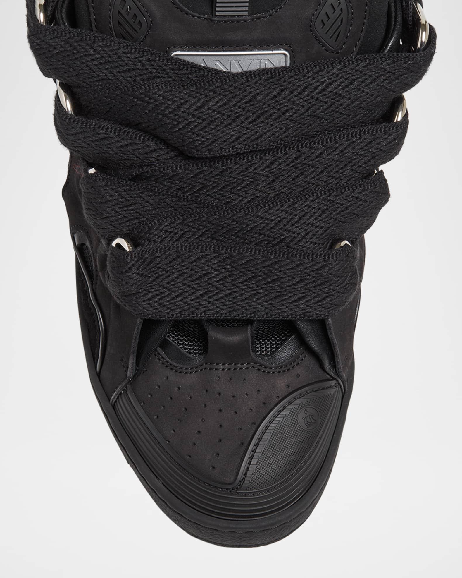 Men's Curb Napa Leather Low-Top Sneakers Product Image