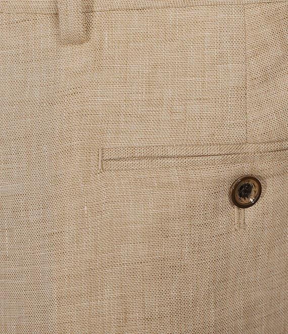 Murano Big & Tall Baird McNutt Linen Zac Classic Fit Flat Front Suit Separates Pants Product Image