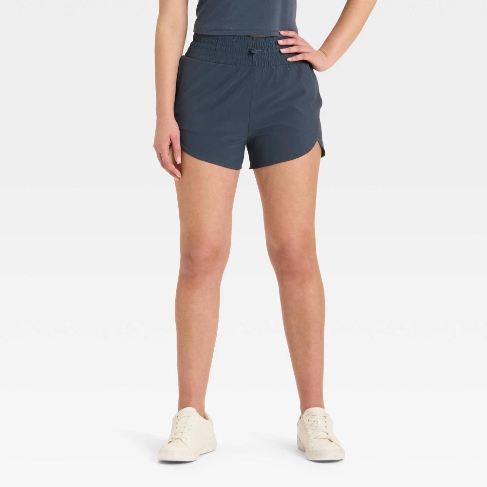 Women's Active Light High-Rise Shorts 3" - All In Motion™ Navy Blue XL Product Image