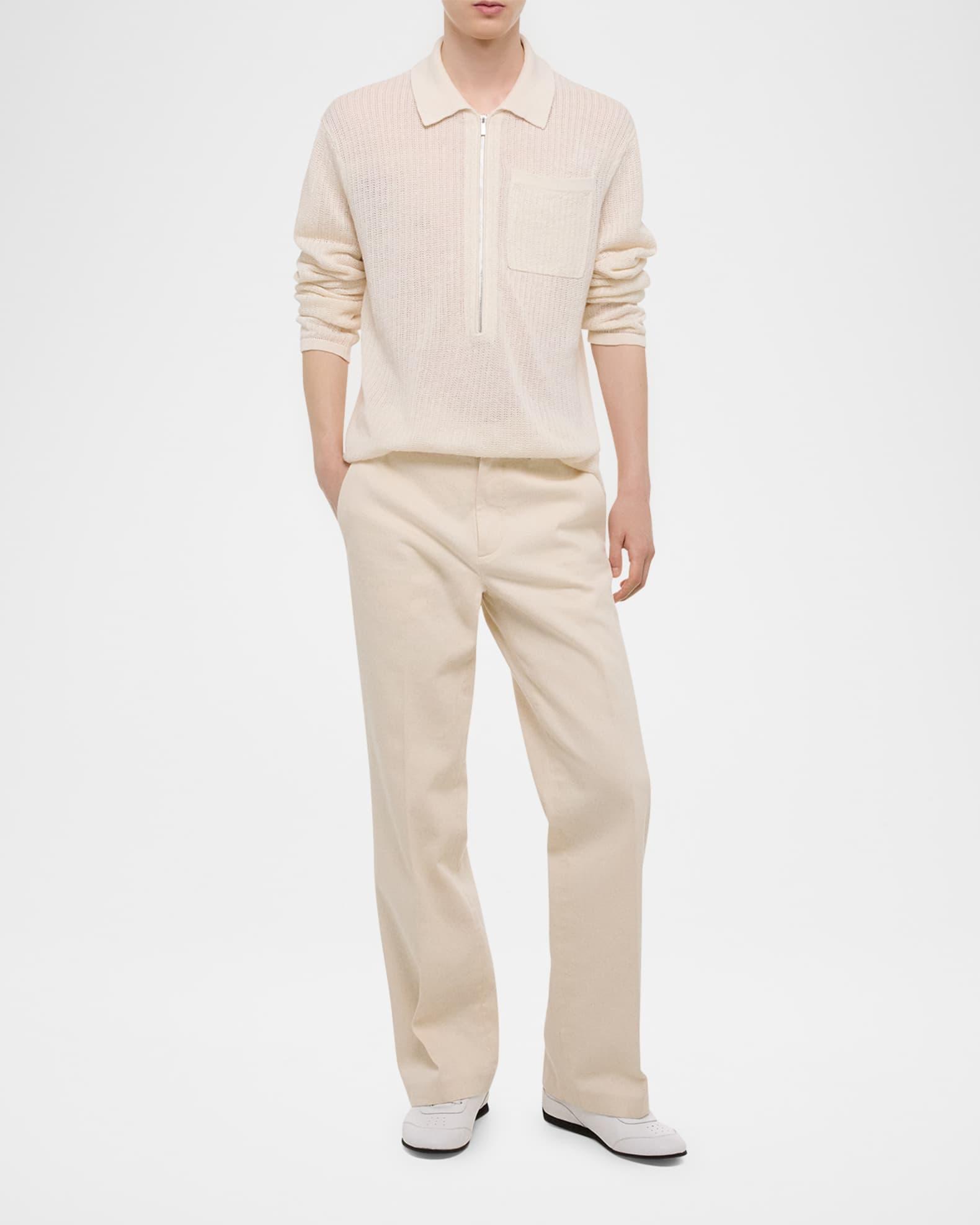 Men's Fine-Gauge Knit Polo Shirt Product Image