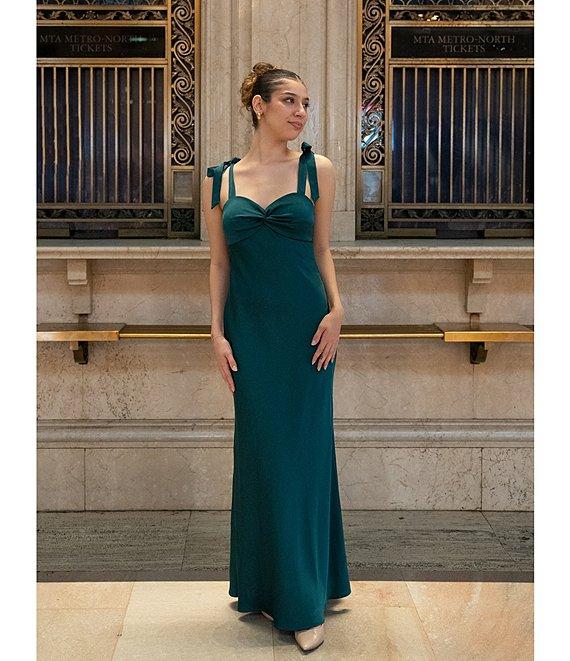 Dear Moon Sweetheart Neck Twist Front Tie-Shoulder Empire Waist Dress Product Image