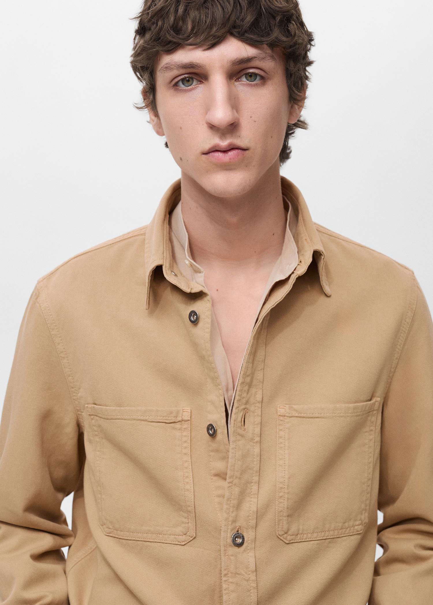 Tencel regular-fit overshirt - Men | MANGO USA Product Image