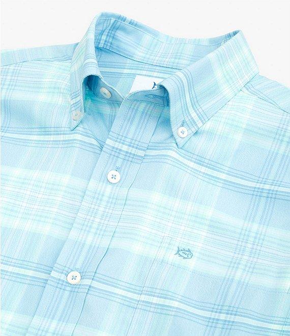 Southern Tide Coastal Passage Heather Oakwood Plaid Long Sleeve Woven Shirt Product Image