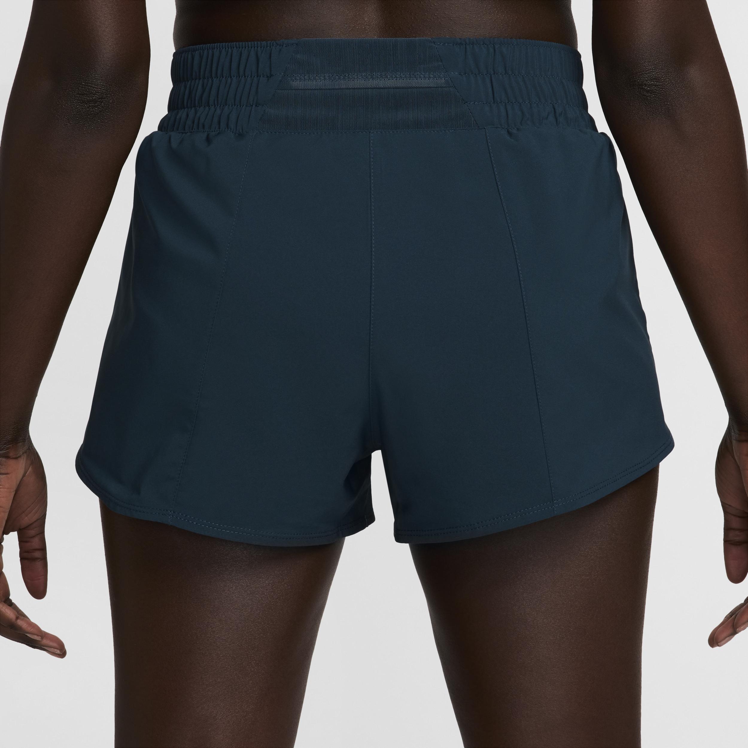 Nike Women's One Dri-FIT Mid-Rise 3" Brief-Lined Shorts Product Image