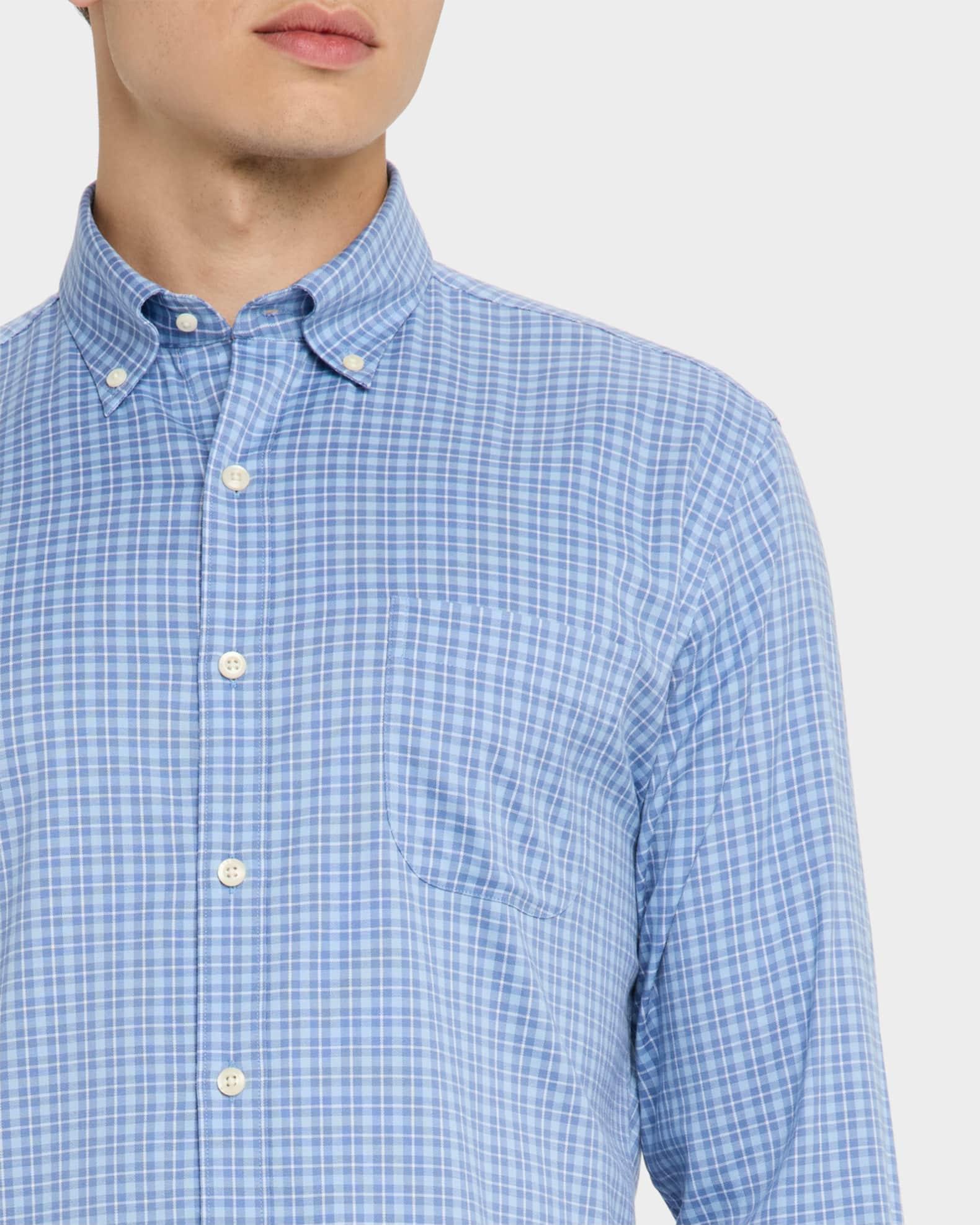 Men's Caspian Plaid Cotton-Stretch Sport Shirt Product Image