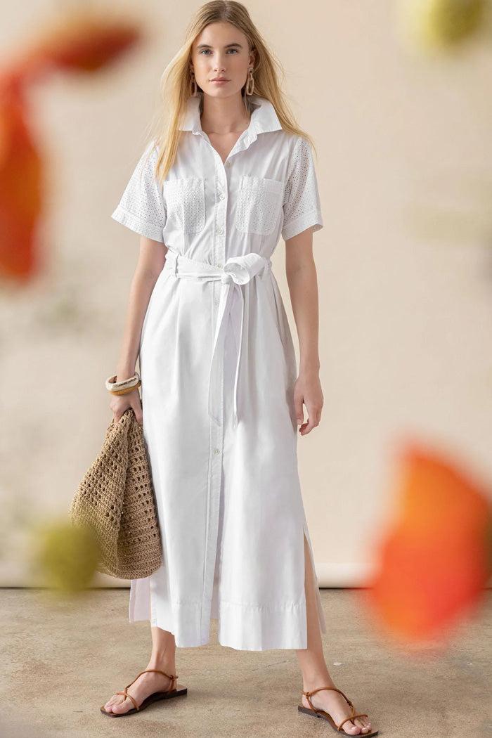 Eyelet Trim Maxi Dress Product Image