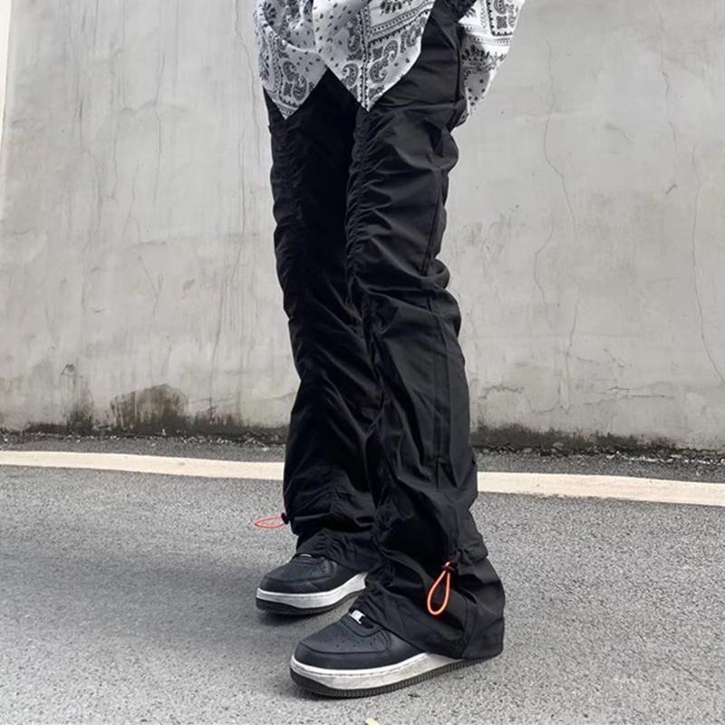 Sopula Men's High Street Vibe Style Pleated Straight Casual Cargo Pants Product Image