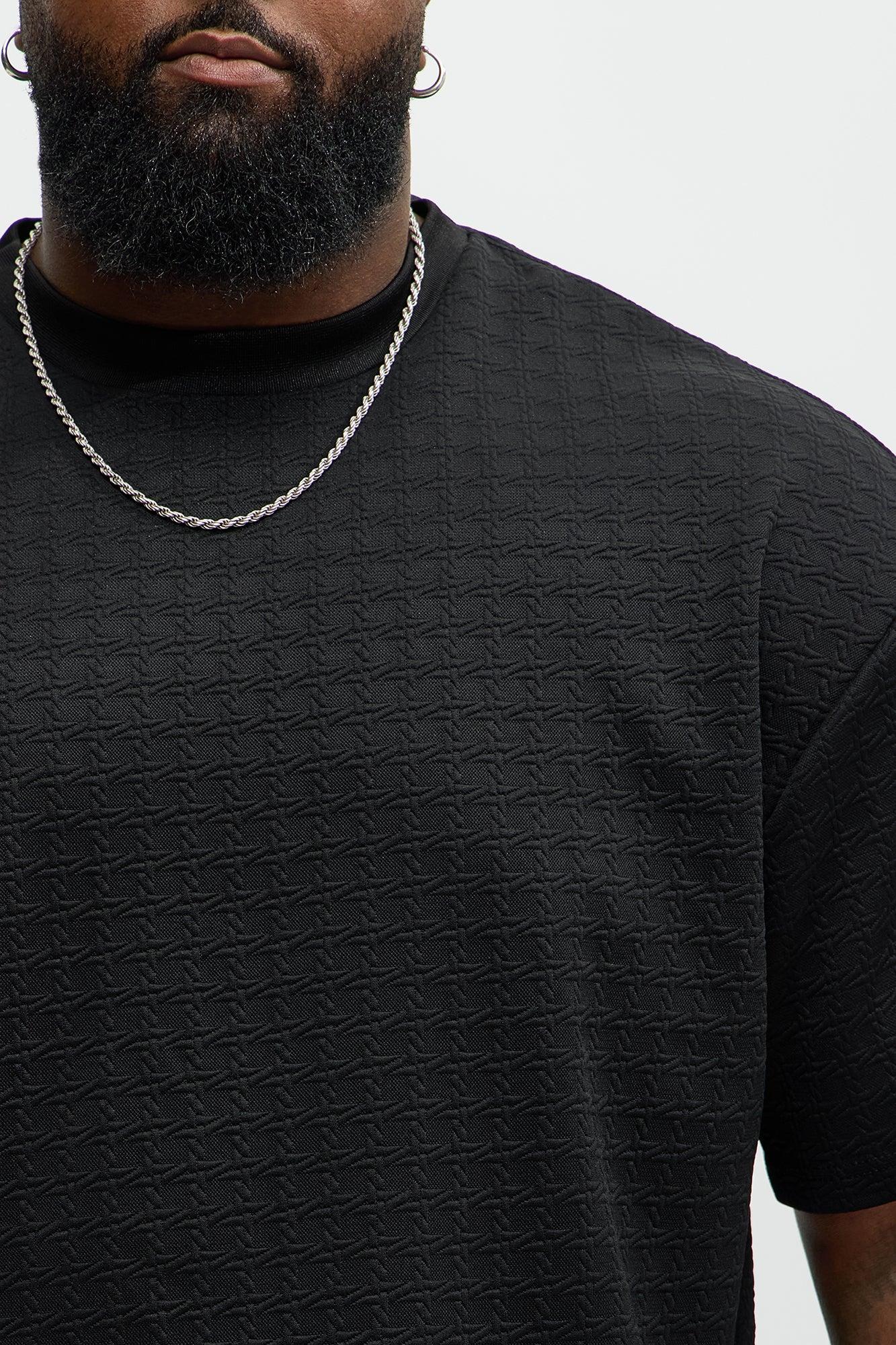 8 AM Textured Short Sleeve Tee - Black Product Image