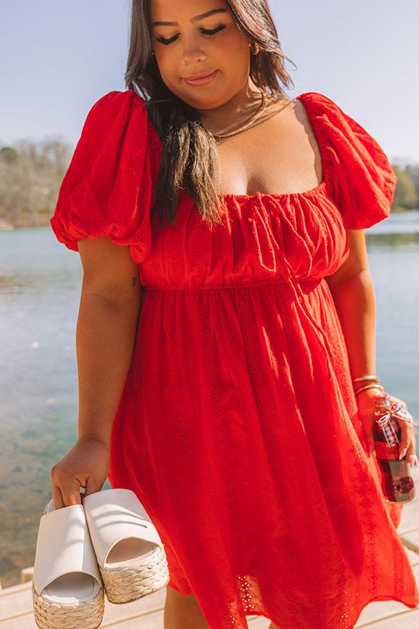 Patio Vibes Eyelet Mini Dress Curves Product Image