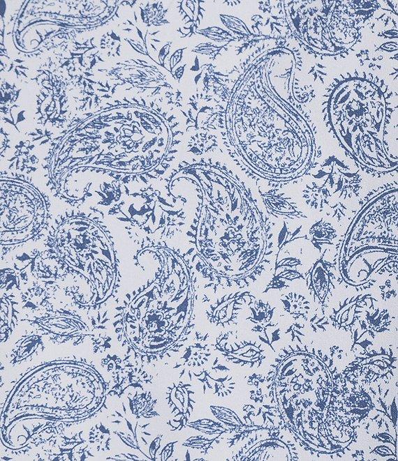 Hart Schaffner Marx Luxury Performance Long Sleeve Large Paisley Print Coat Front Shirt Product Image