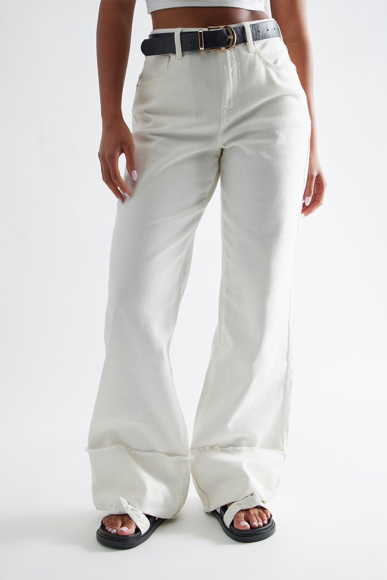 Russ Woven Faux Leather Slides - White Female Product Image