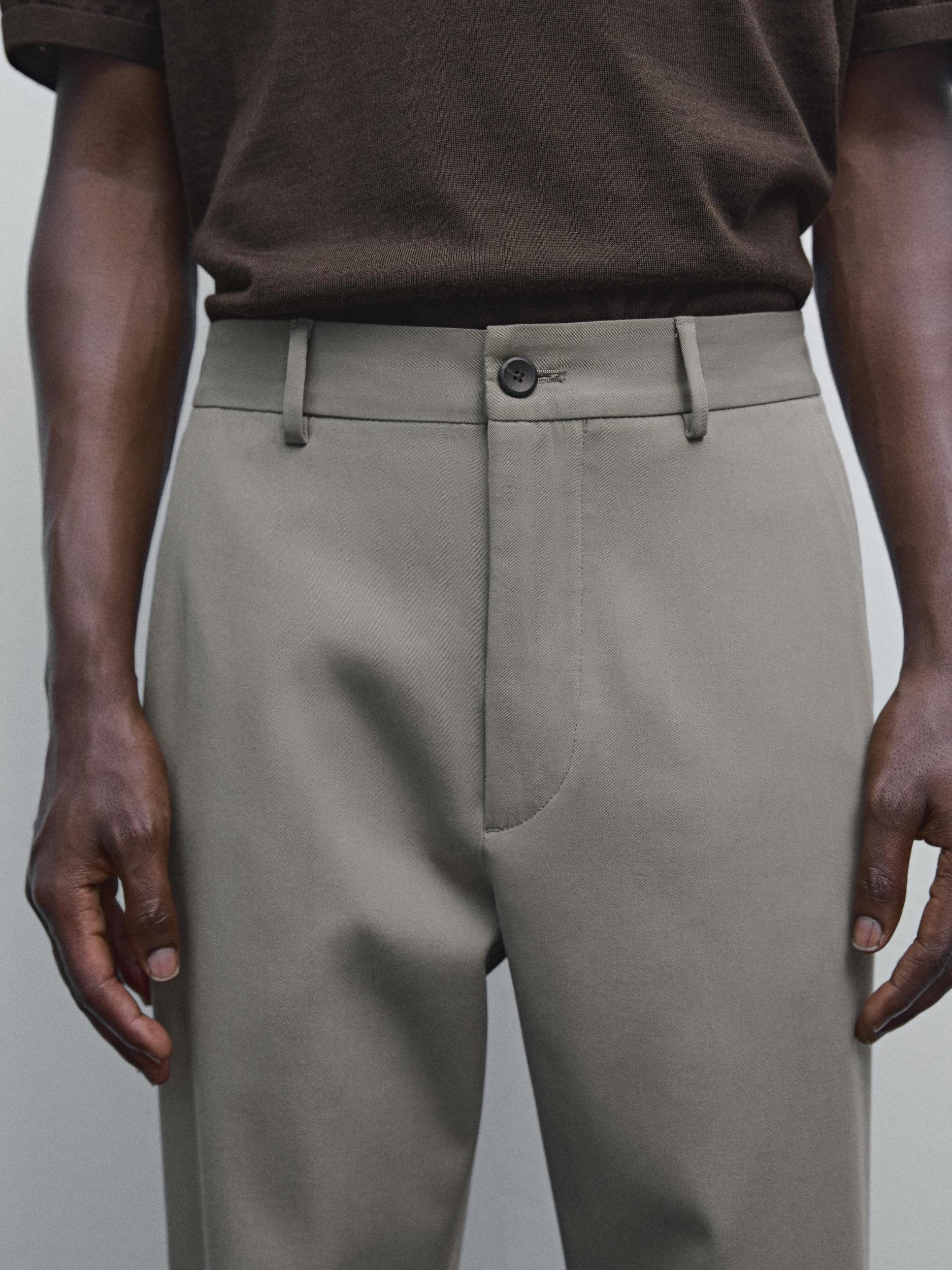 Cotton blend semi joggers Product Image