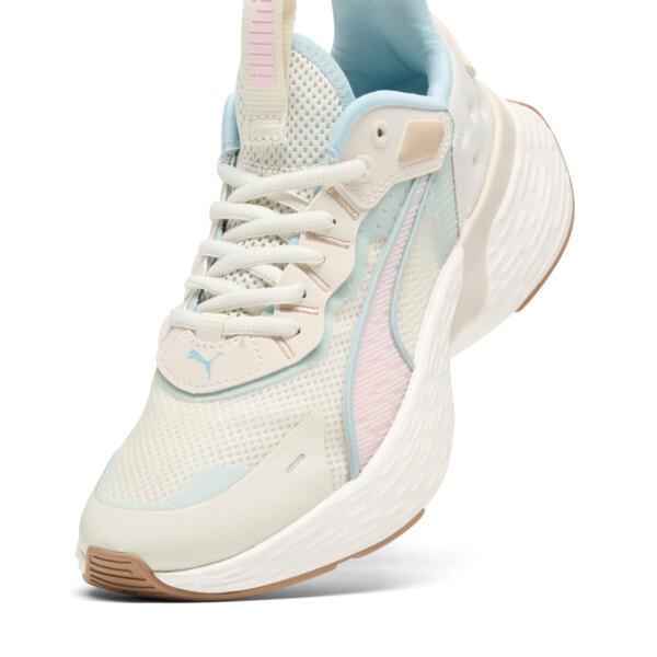 PUMA SOFTRIDE Sway Women's Running Shoes in Alpine Snow/Turquoise Surf/Whisper Of Pink Product Image