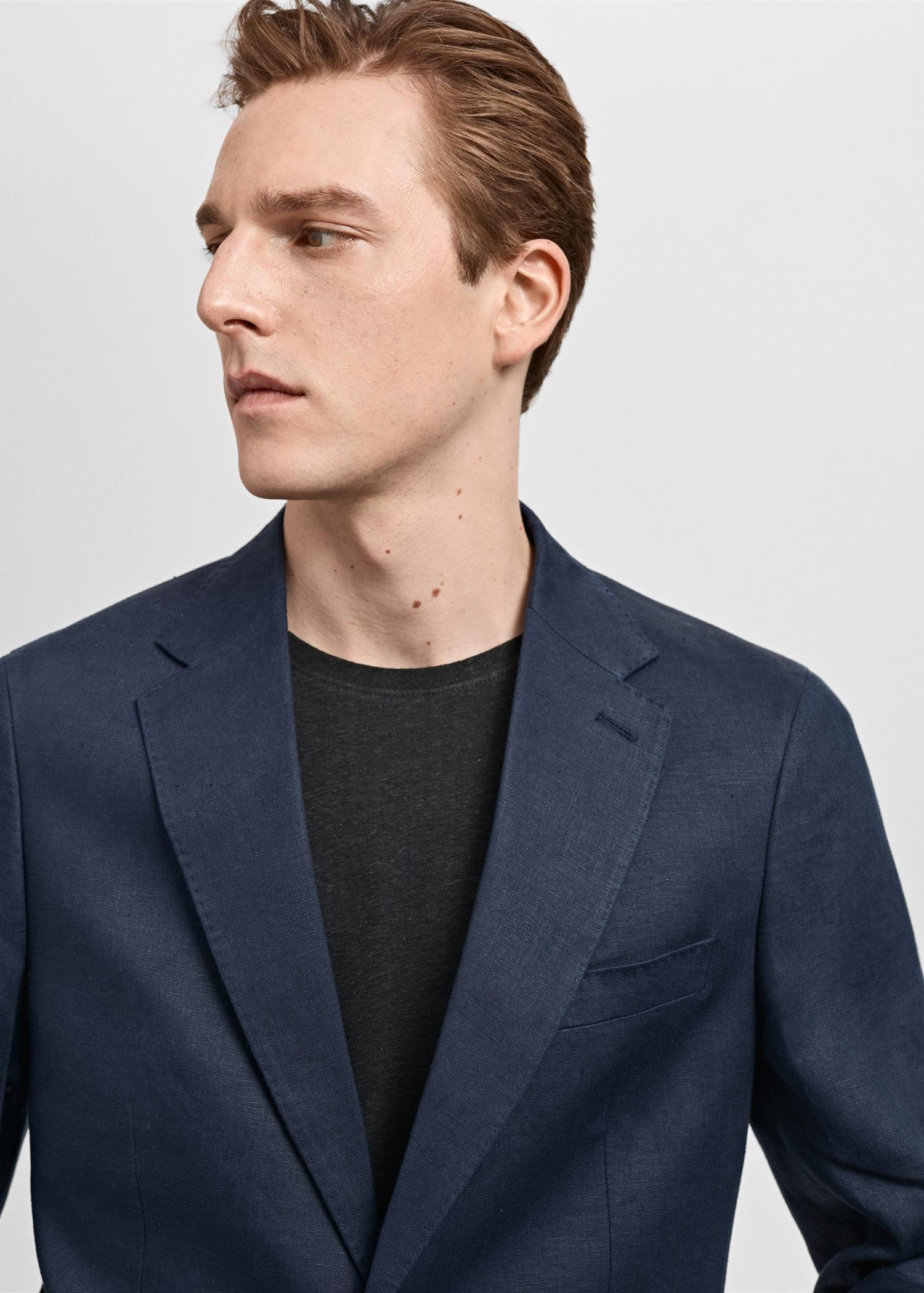 Amalfi 100% linen slim-fit suit blazer - Men | MANGO USA Product Image