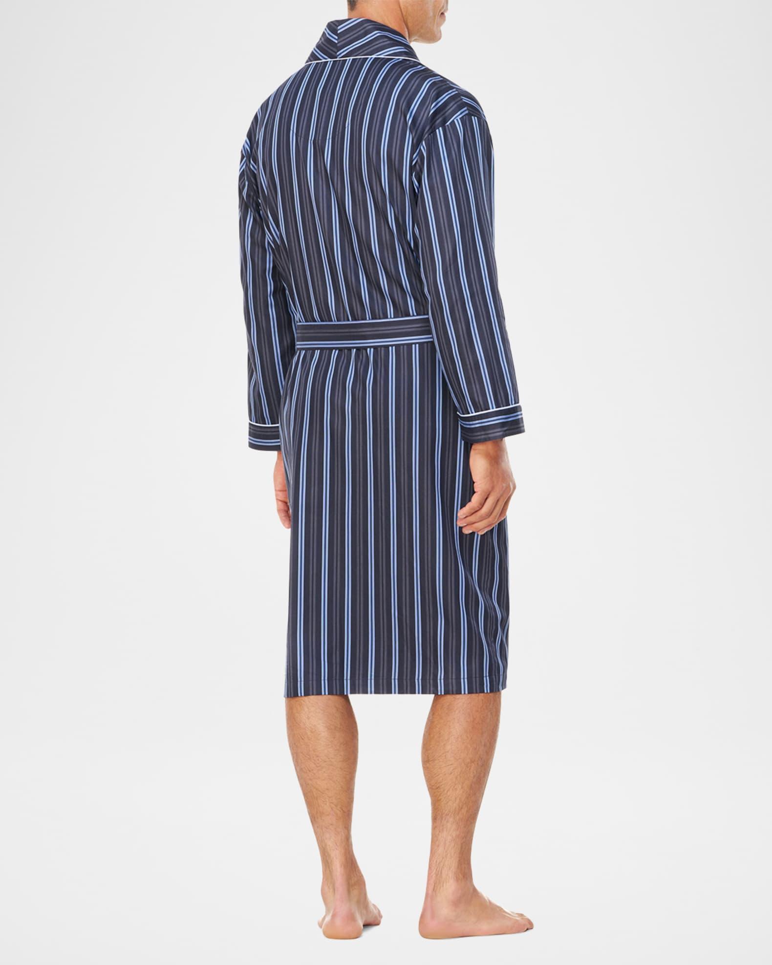 Men's Sateen Multi-Stripe Shawl Robe Product Image
