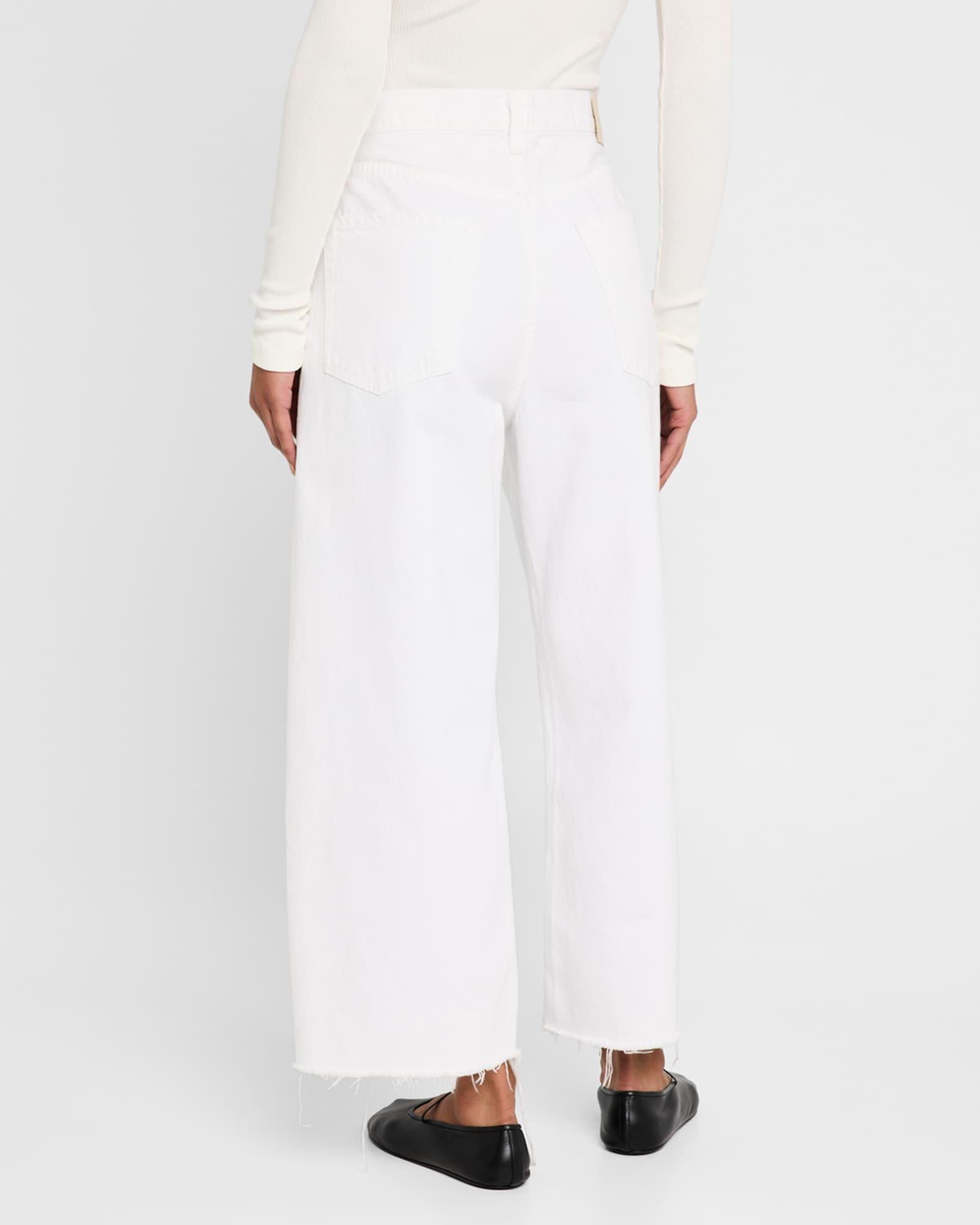 Ayla Wide Crop Raw Hem Jeans Product Image