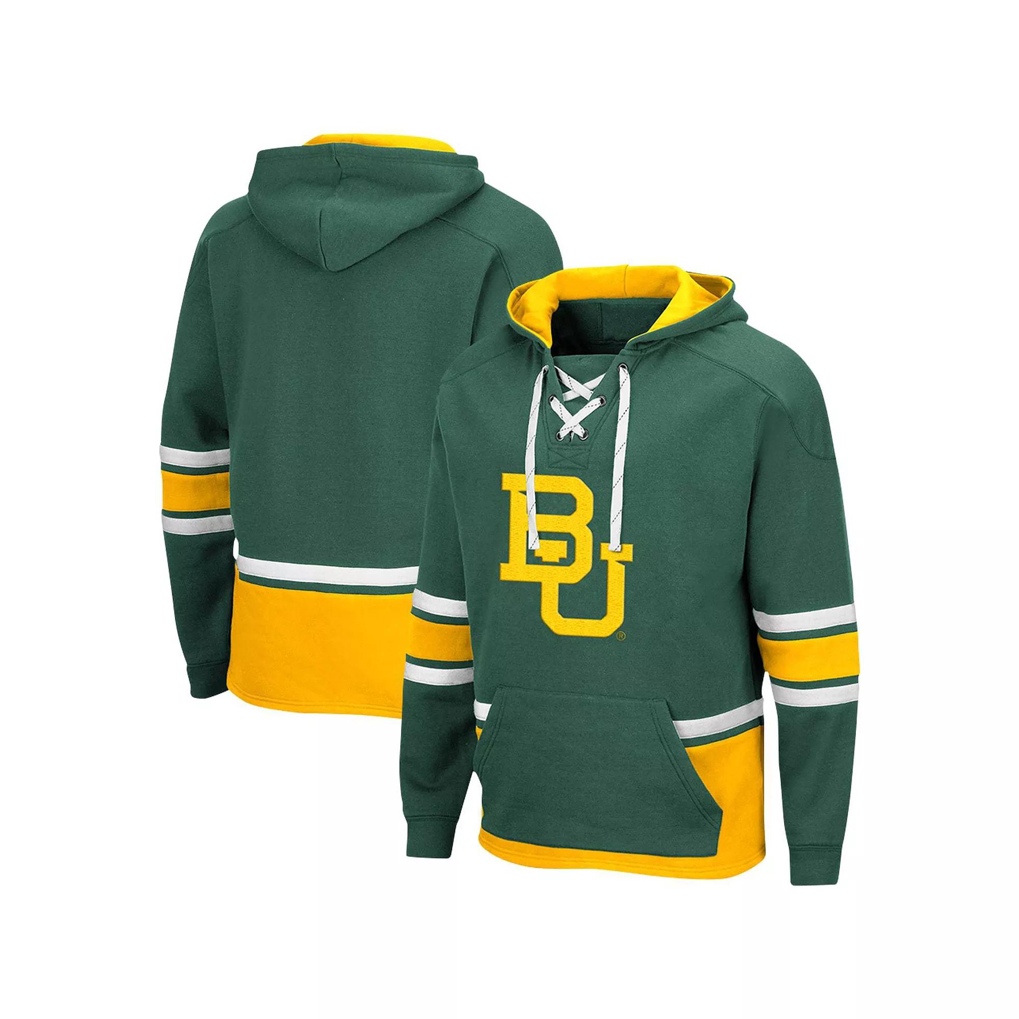 Men's Colosseum Green Baylor Bears Lace Up 3.0 Pullover Hoodie, Size: 2XL, Bay Green Product Image