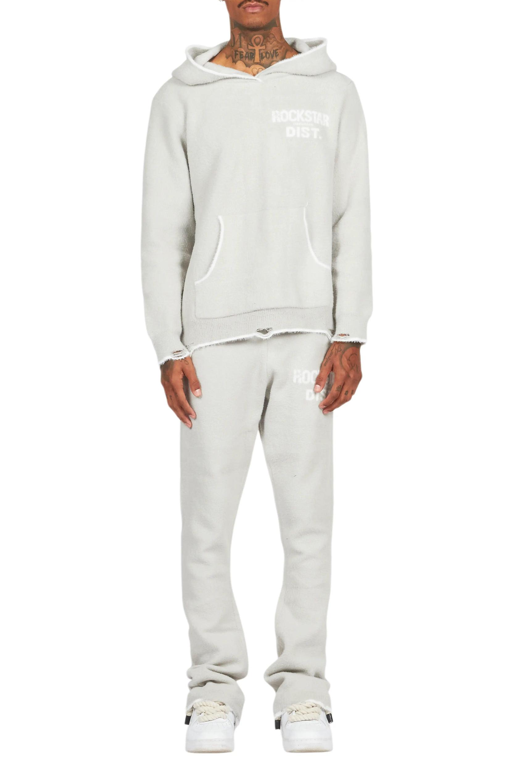 Lake Grey Mohair Knit Track Set Male Product Image